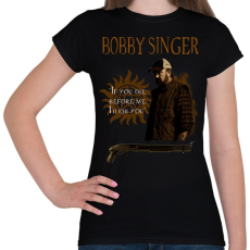 PRINTFASHION bobby singer - Női póló - Fekete