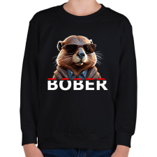 PRINTFASHION Bober - Gyerek pulóver - Fekete gyerek pulóver, kardigán