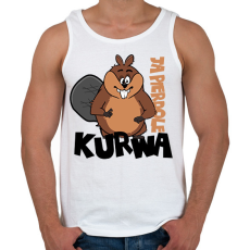 PRINTFASHION Bober Kurwa - Black - Férfi atléta - Fehér