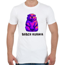 PRINTFASHION Bober kurwa - Férfi póló - Fehér férfi póló