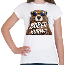 PRINTFASHION Bober Kurwa - Női póló - Fehér női póló