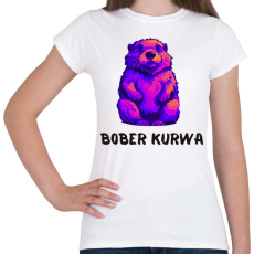 PRINTFASHION Bober kurwa - Női póló - Fehér