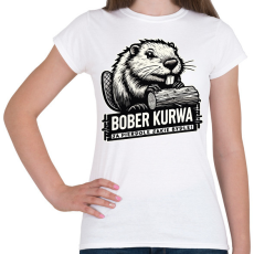 PRINTFASHION Bober kurwa - Női póló - Fehér