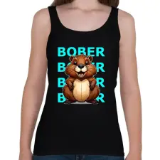 PRINTFASHION BOBER - Női atléta - Fekete női trikó