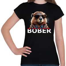 PRINTFASHION Bober - Női póló - Fekete