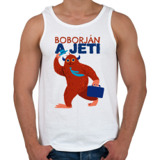 PRINTFASHION Boborján a jeti - Férfi atléta - Fehér