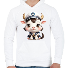 PRINTFASHION Boci - Férfi kapucnis pulóver - Fehér