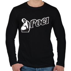 PRINTFASHION Boci Poci - Férfi hosszú ujjú póló - Fekete