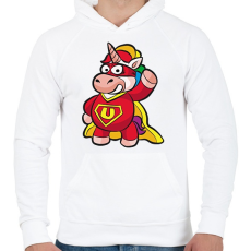 PRINTFASHION Bocikornis - Férfi kapucnis pulóver - Fehér