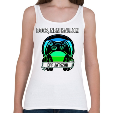 PRINTFASHION Bocs nem hallom, épp játszok - Női atléta - Fehér női trikó