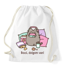 PRINTFASHION Bocsi, dolgom van! - Sportzsák, Tornazsák - Fehér tornazsák