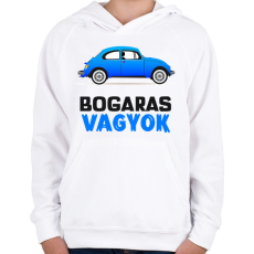 PRINTFASHION BOGARAS VAGYOK - Gyerek kapucnis pulóver - Fehér