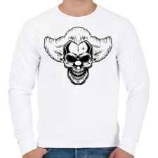 PRINTFASHION Bohóc koponya - Férfi pulóver - Fehér férfi pulóver, kardigán