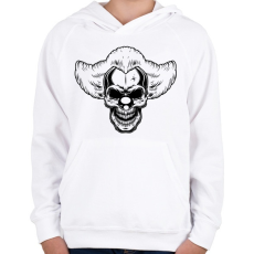 PRINTFASHION Bohóc koponya - Gyerek kapucnis pulóver - Fehér