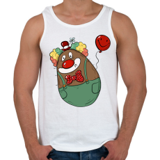 PRINTFASHION Bohóc krumpli - Férfi atléta - Fehér
