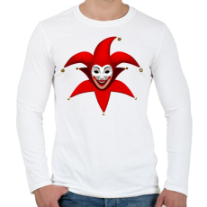 PRINTFASHION Bohócos póló - Férfi hosszú ujjú póló - Fehér