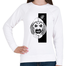 PRINTFASHION Bohócrém - Női pulóver - Fehér női pulóver, kardigán