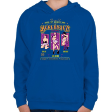 PRINTFASHION Bohózat - Gyerek kapucnis pulóver - Királykék gyerek pulóver, kardigán