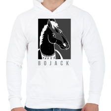 PRINTFASHION BOJACK - Férfi kapucnis pulóver - Fehér férfi pulóver, kardigán