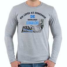 PRINTFASHION Boka sérülés  /kék/ - Férfi hosszú ujjú póló - Sport szürke