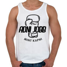 PRINTFASHION BOKSZ - Adni jobb mint kapni - Férfi atléta - Fehér