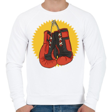 PRINTFASHION Bokszkesztyűk - Férfi pulóver - Fehér