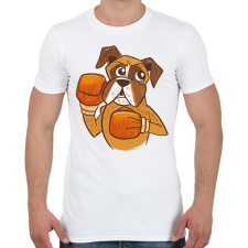 PRINTFASHION Bokszoló boxer - Férfi póló - Fehér férfi póló