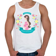 PRINTFASHION Boldog anyák napját - Férfi atléta - Fehér