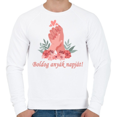PRINTFASHION Boldog anyák napját! - Férfi pulóver - Fehér