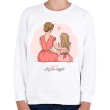 PRINTFASHION Boldog anyák napját - Gyerek pulóver - Fehér gyerek pulóver, kardigán