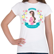 PRINTFASHION Boldog anyák napját - Női póló - Fehér női póló