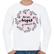 PRINTFASHION Boldog Anyák napját - Virágos - Férfi pulóver - Fehér férfi pulóver, kardigán