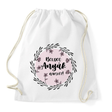PRINTFASHION Boldog Anyák napját - Virágos - Sportzsák, Tornazsák - Fehér tornazsák