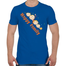 PRINTFASHION Boldog család - Férfi póló - Királykék férfi póló