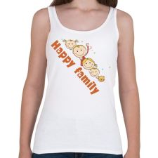 PRINTFASHION Boldog család - Női atléta - Fehér női trikó