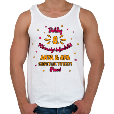 PRINTFASHION Boldog évfordulót - névvel - Férfi atléta - Fehér atléta, trikó