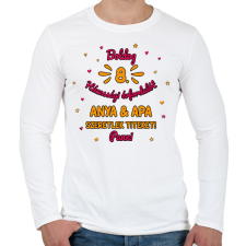 PRINTFASHION Boldog évfordulót - névvel - Férfi hosszú ujjú póló - Fehér férfi póló