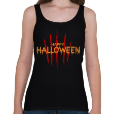 PRINTFASHION Boldog Halloween Vörös Karmok - Női atléta - Fekete női trikó