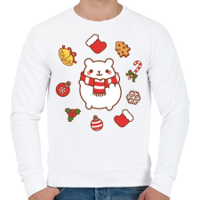 PRINTFASHION Boldog jegesmedve karácsonya - Férfi pulóver - Fehér férfi pulóver, kardigán