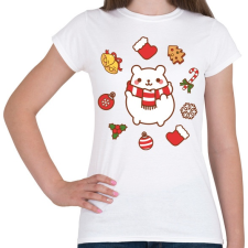 PRINTFASHION Boldog jegesmedve karácsonya - Női póló - Fehér női póló