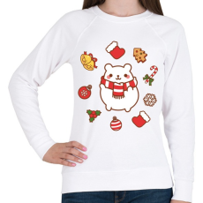 PRINTFASHION Boldog jegesmedve karácsonya - Női pulóver - Fehér