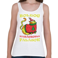 PRINTFASHION Boldog Karácsonyi falások - Női atléta - Fehér