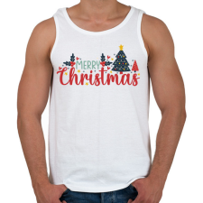 PRINTFASHION boldog karácsonyt  - Férfi atléta - Fehér atléta, trikó