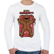 PRINTFASHION BOLDOG KARÁCSONYT - Férfi hosszú ujjú póló - Fehér