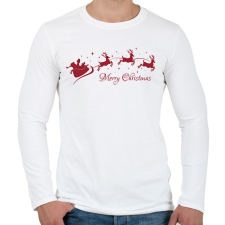 PRINTFASHION boldog karácsonyt  - Férfi hosszú ujjú póló - Fehér férfi póló