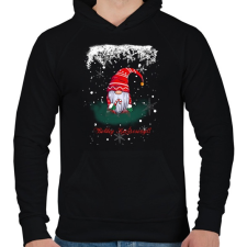PRINTFASHION Boldog Karácsonyt! - Férfi kapucnis pulóver - Fekete férfi pulóver, kardigán
