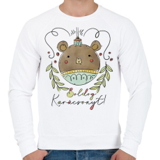 PRINTFASHION Boldog Karácsonyt! - Férfi pulóver - Fehér