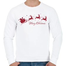 PRINTFASHION boldog karácsonyt  - Férfi pulóver - Fehér férfi pulóver, kardigán