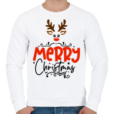 PRINTFASHION boldog karácsonyt  - Férfi pulóver - Fehér