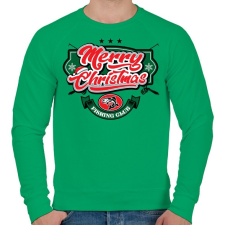 PRINTFASHION Boldog Karácsonyt - Horgászklub - Férfi pulóver - Zöld férfi pulóver, kardigán